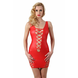 Robe Wetlook Rouge Laçage...