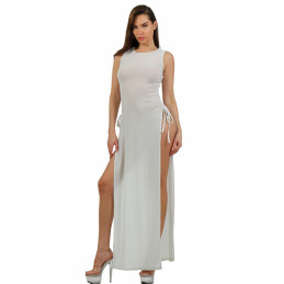 Robe longue transparente...