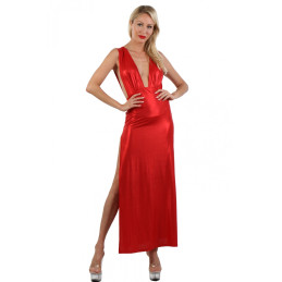 Robe longue rouge irisé...