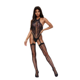 Bodystocking noir ras de...