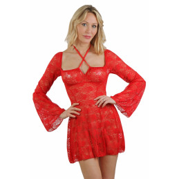 Robe dentelle manches...