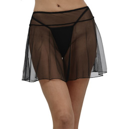 Jupe voile noir évasée