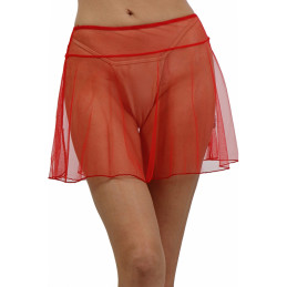 Jupe voile rouge évasée