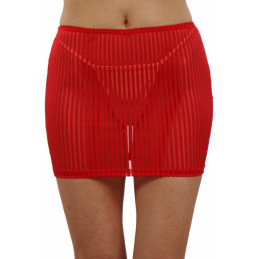 Mini jupe rouge rayé...